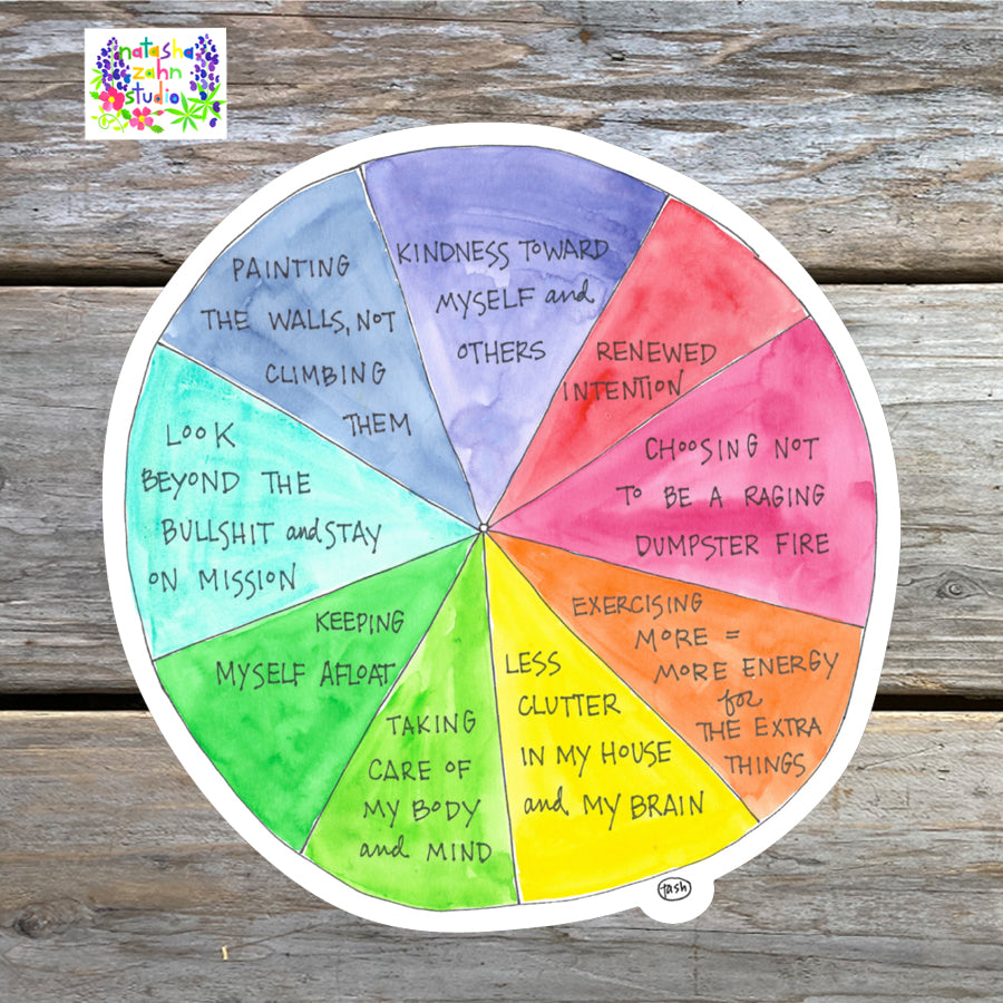 Color Wheel of Happiness Sticker – Natasha Zahn Studio