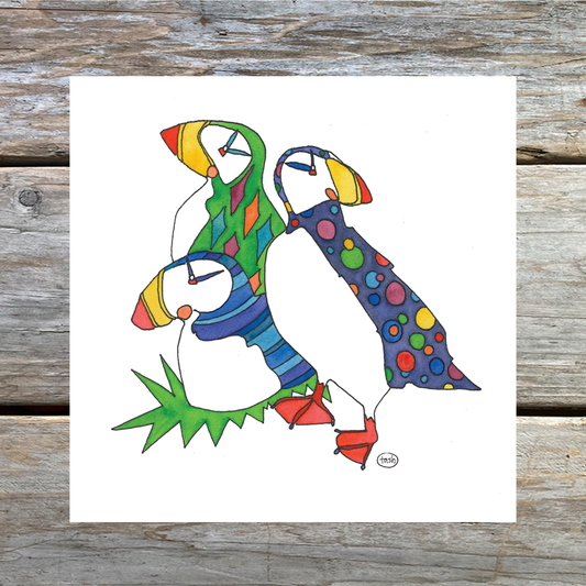 Puffin Watercolor Art Print