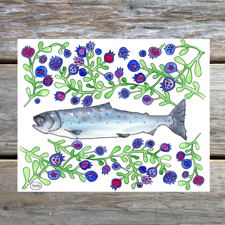 Salmon Blues Note Card