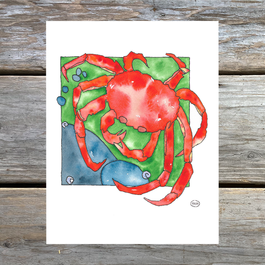 December Crab Note Card