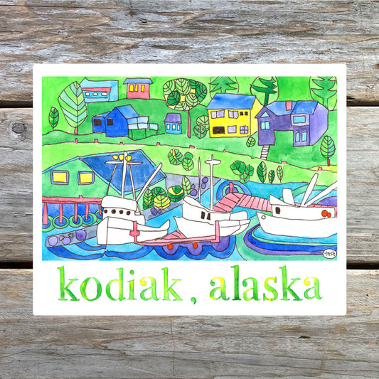 Kodiak Waterfront Note Card